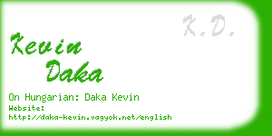 kevin daka business card